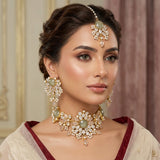 Minal Olive Pink Choker Set