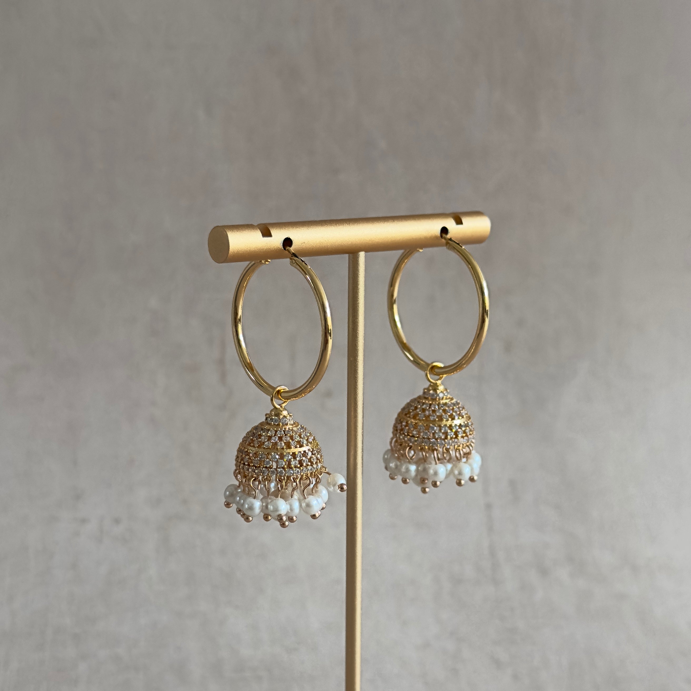 Hoop Jhumka Earrings - Ahseya & Co.