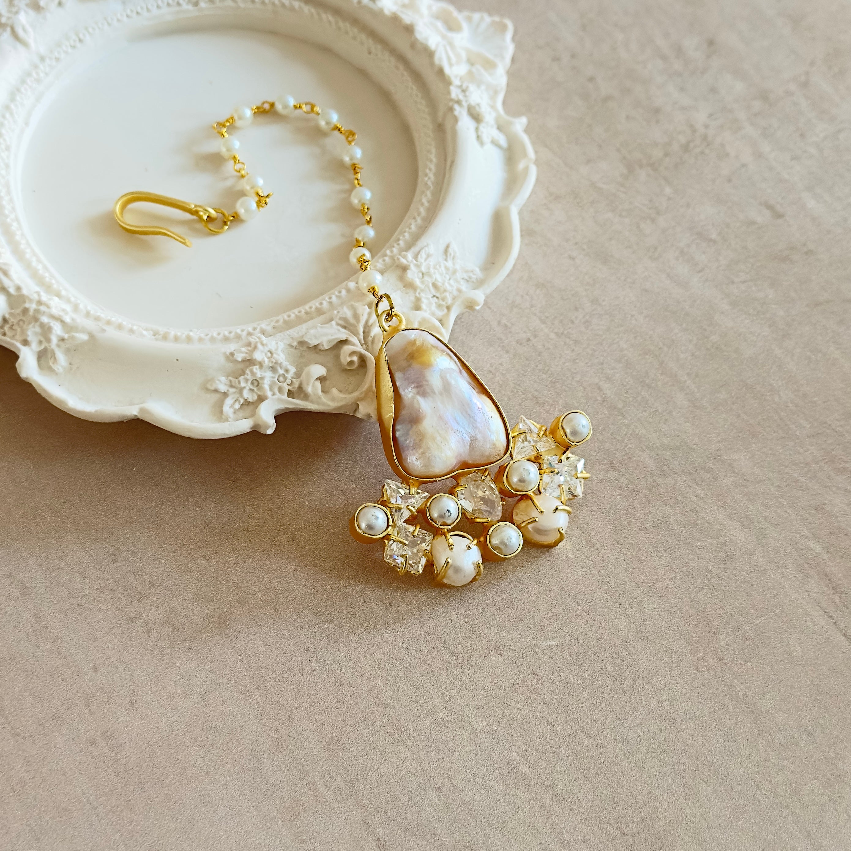 Baroque Pearl Tikka - Ahseya & Co