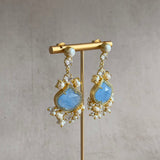 Frida Blue  Drop Earrings