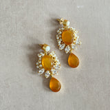 Amber Crystal Drop Earrings