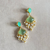 Nyla Crystal Mint Drop Earrings