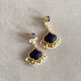 Jay Purple Crystal Drop Earrings