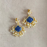 Crystal Navy Blue Drop Earrings