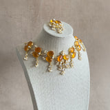 Shelly Amber Crystal Necklace Set