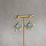 Amali Sky Blue Crystal Drop Earrings