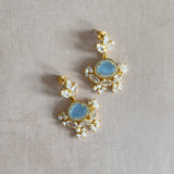 Amali Sky Blue Crystal Drop Earrings