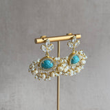 Yara Turquoise Crystal Drop Earrings