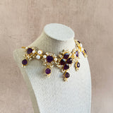 Purple Pearl Necklace Set