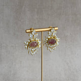 Layla Pink Crystal Earrings