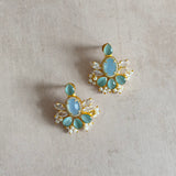 Saffa Blue Stud Earrings