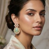 Firdous Jade Stud Earrings