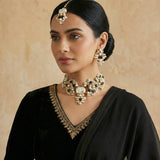 Irum Black Pearl Choker Set