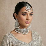 Zareefa Silver Choker Set - Ahseya & Co