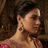 Firdous Pink Stud Earrings