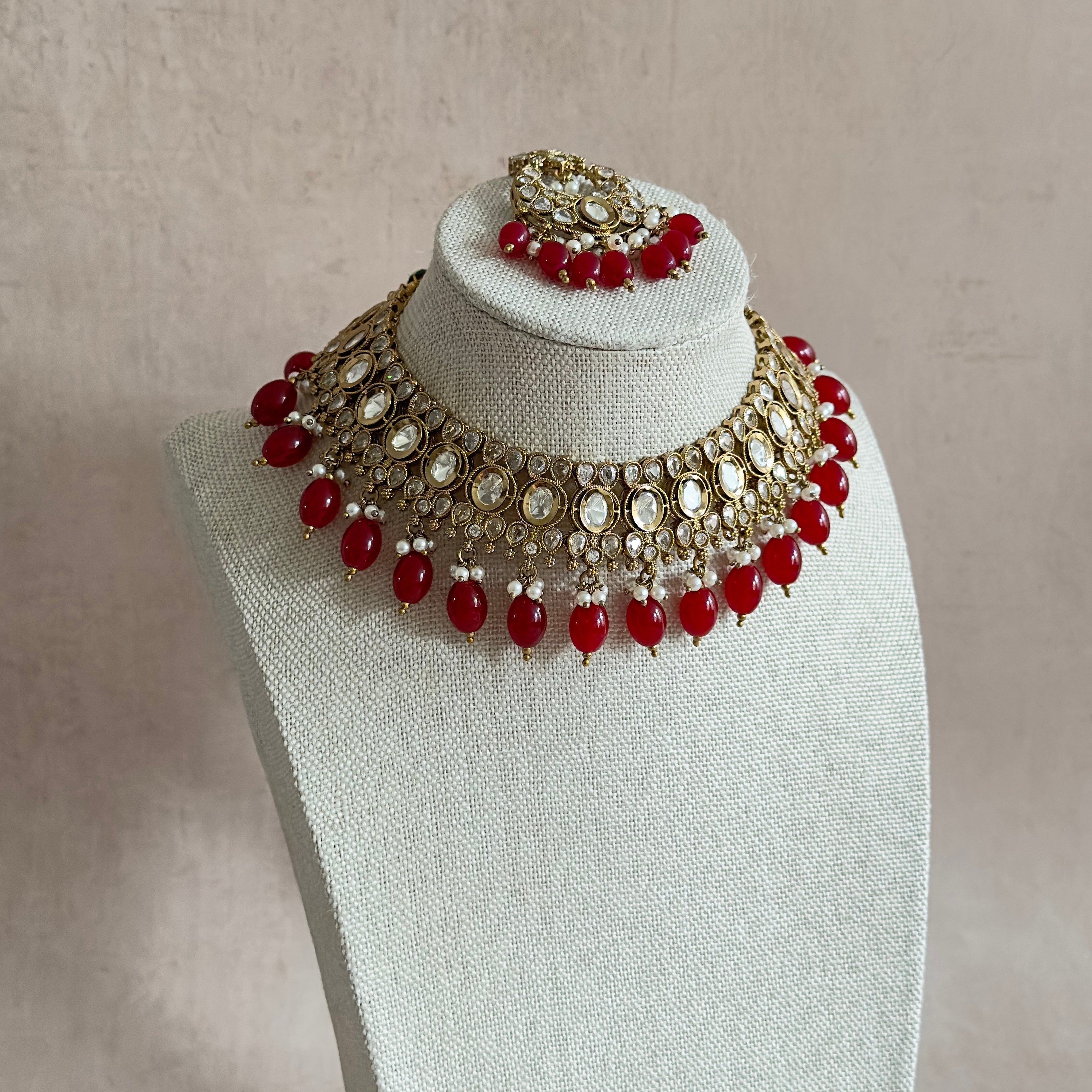 Alicia Ruby Necklace Set - Ahseya & Co