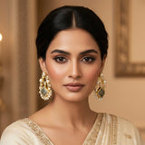 Zohra Dalmatian Pearl Stud Earrings - Ahseya & Co