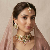 Dania Olive Pink Choker Set - Ahseya & Co