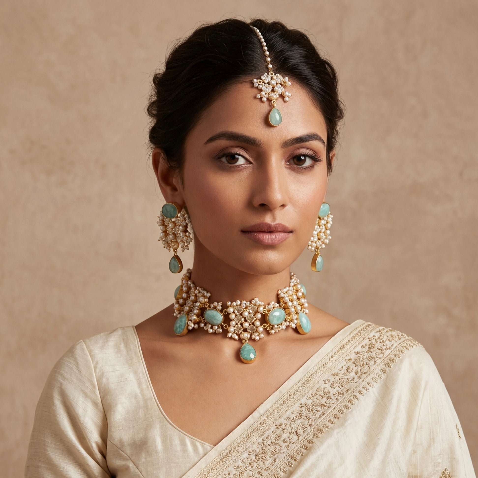 Drew Jade Crystal Necklace Set - Ahseya & Co