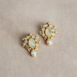Malibu Crystal Pearl Stud Earrings