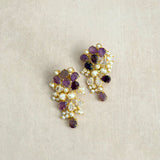 Shanza Purple Crystal Stud Earrings