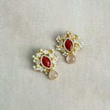 Malibu Red Stud Earrings