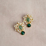 Malibu Green Crystal stud Earrings