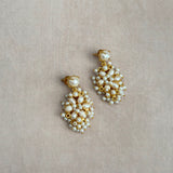 Pearl Crystal Drop Earrings