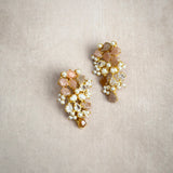 Shanza Peach Crystal Stud Earrings