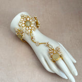 Minal Grey Crystal Hand Harness
