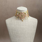 Meherin Pink Mint Choker Set