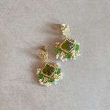 Green Crystal Drop Earrings