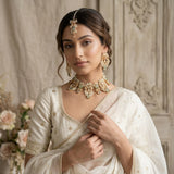 Azura Olive Peach Crystal Necklace Set