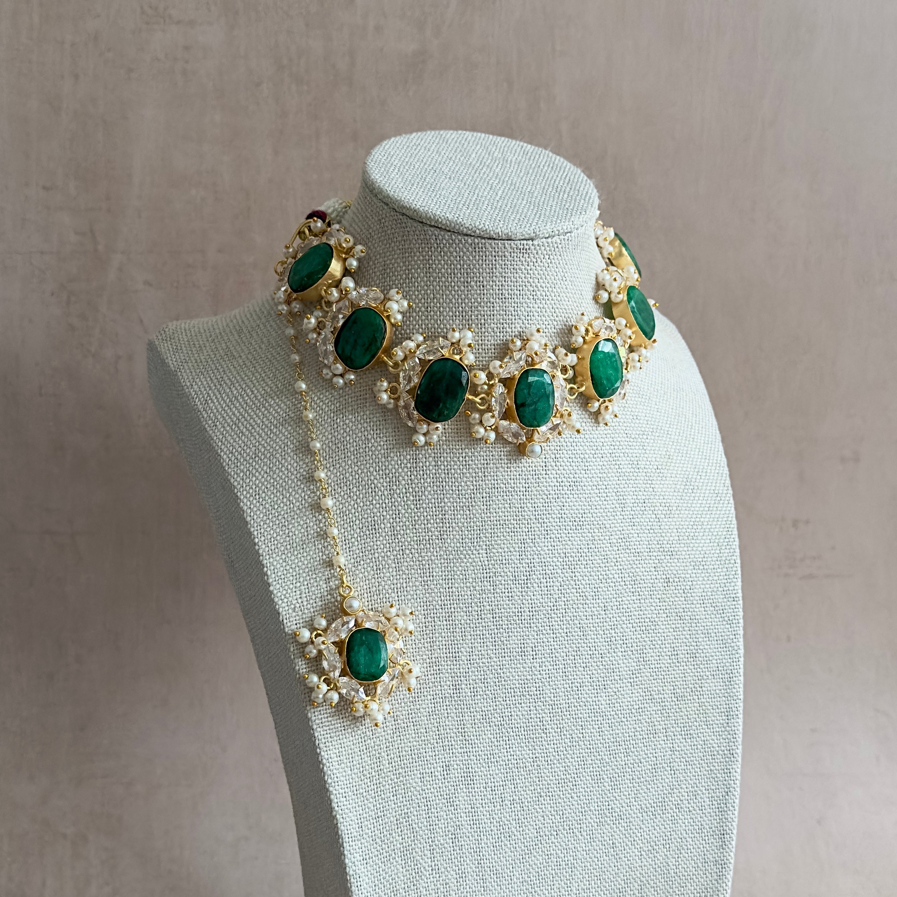 Suki Green Choker Set - Ahseya & Co.