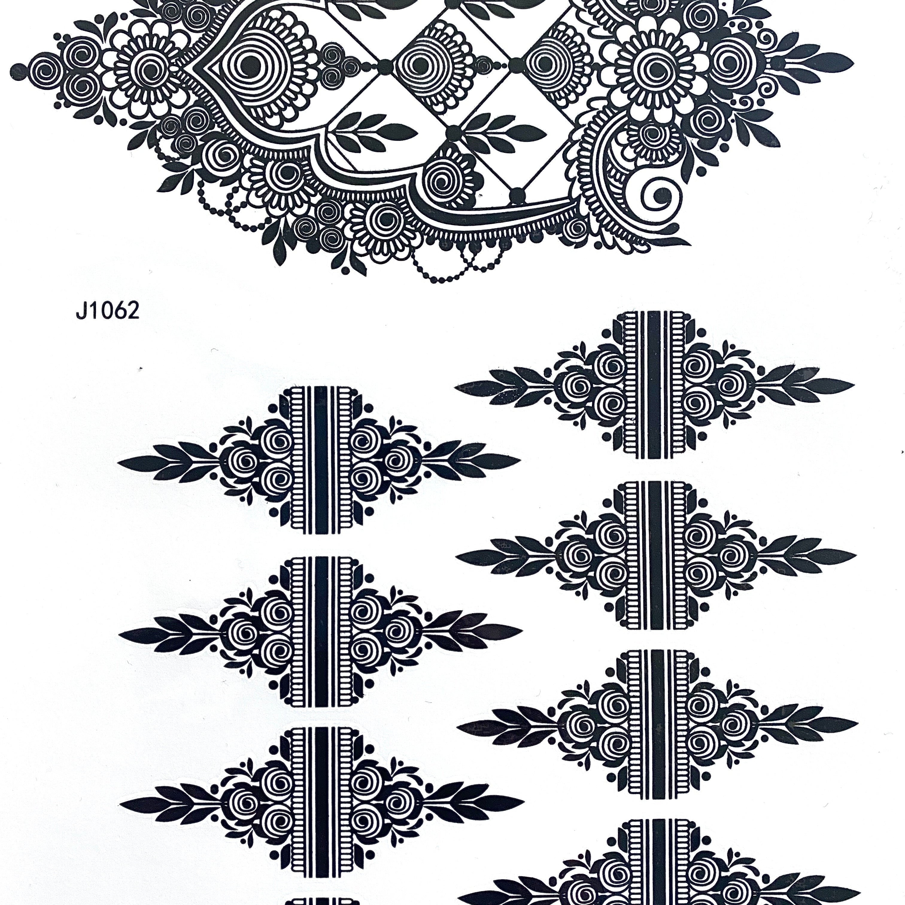 Farah Henna Tattoo is a premier, traditional henna design that produces a dark black colour. Perfect for weddings, parties, festivals & more.  Details: Black Design is 1 hand  Please carry out a patch test on a small area & wait 24hrs before full use.