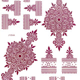 Daisy Henna Tattoo provides an easy way to enjoy a unique and beautiful temporary tattoo. Its deep red color is vibrant and lasts up to 5 days, perfect for any special occasion.  Details: Deep Red  Design is for both hands. Please carry out a patch test on a small area & wait 24hrs before full use.